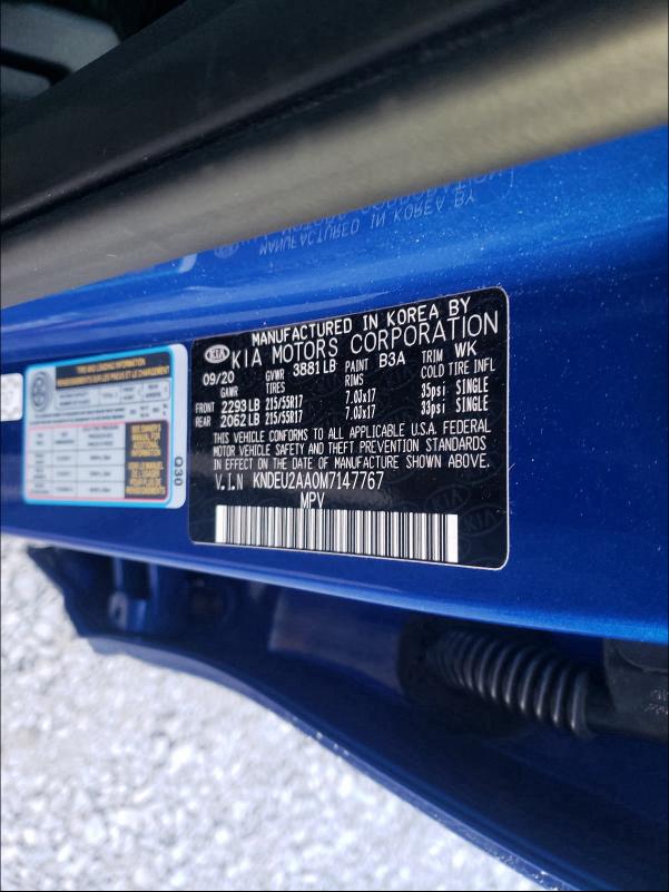 2021 KIA SELTOS S KNDEU2AA0M7147767