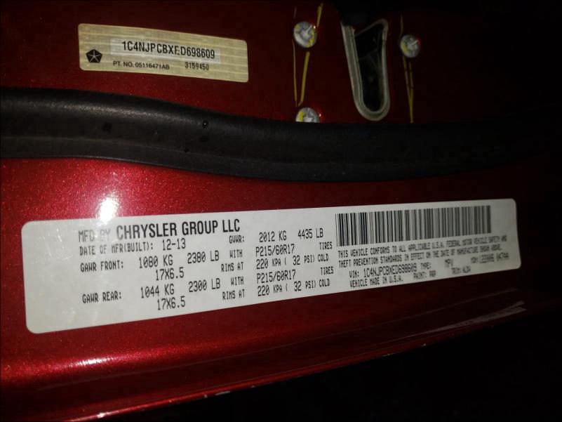 2014 JEEP PATRIOT LI 1C4NJPCBXED698609