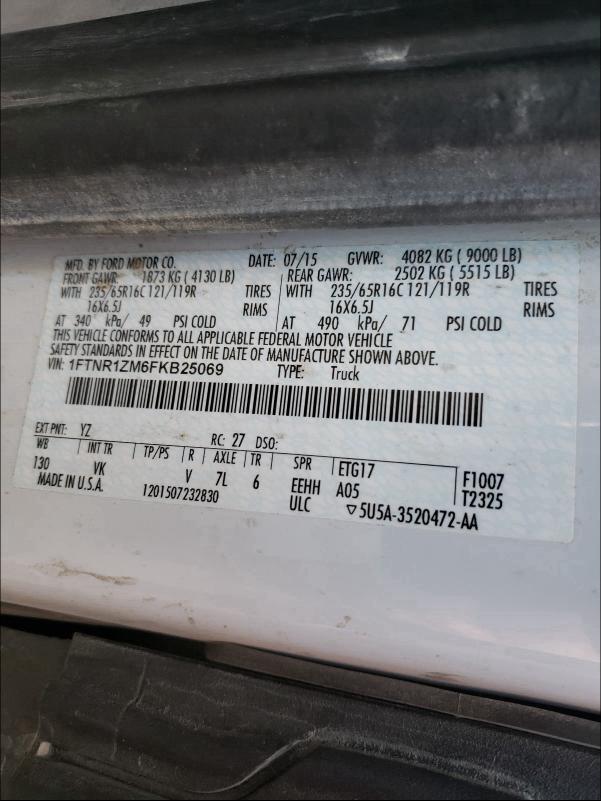1FTNR1ZM6FKB25069 Ford Transit T- 2015. Фото: 9