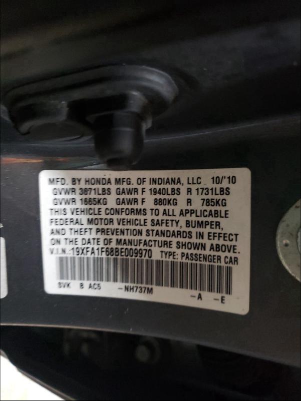 2011 HONDA CIVIC LX-S 19XFA1F68BE009970