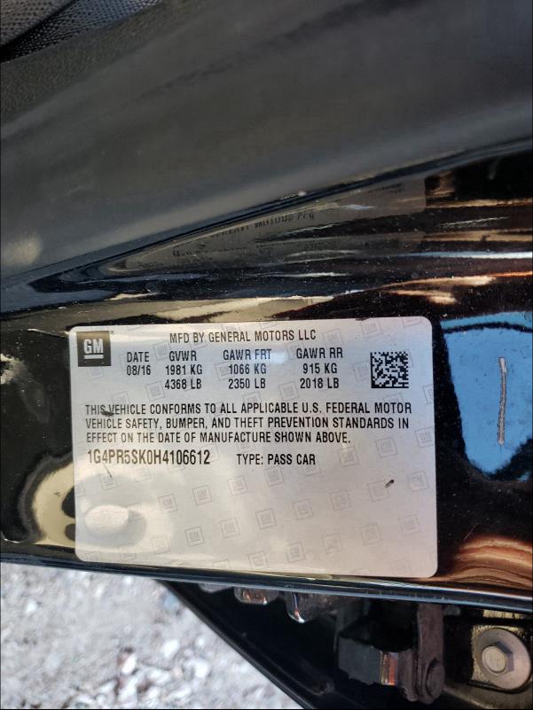 2017 BUICK VERANO SPO 1G4PR5SK0H4106612