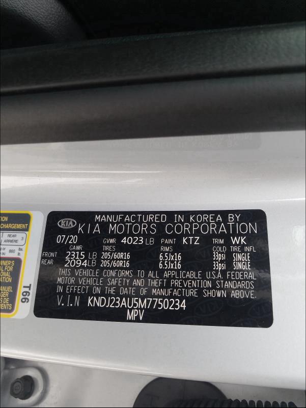 2021 KIA SOUL LX KNDJ23AU5M7750234