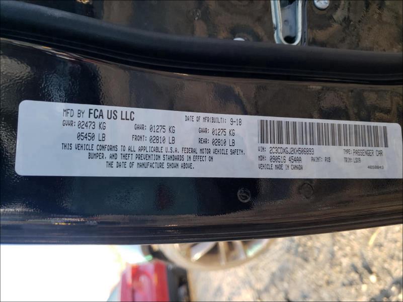 2019 DODGE CHARGER SC 2C3CDXGJ2KH506893