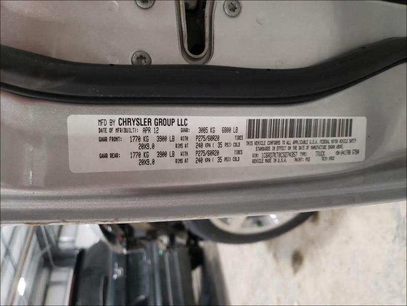 2012 DODGE RAM 1500 S 1C6RD7KT0CS274357
