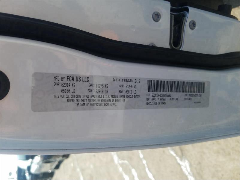 2016 DODGE CHARGER SX 2C3CDXHG5GH205805