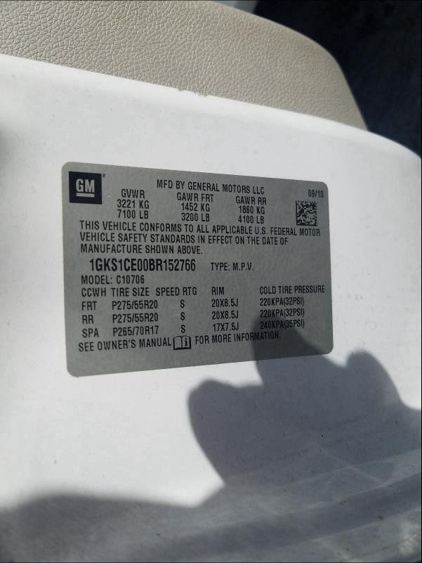 2011 GMC YUKON SLT 1GKS1CE00BR152766