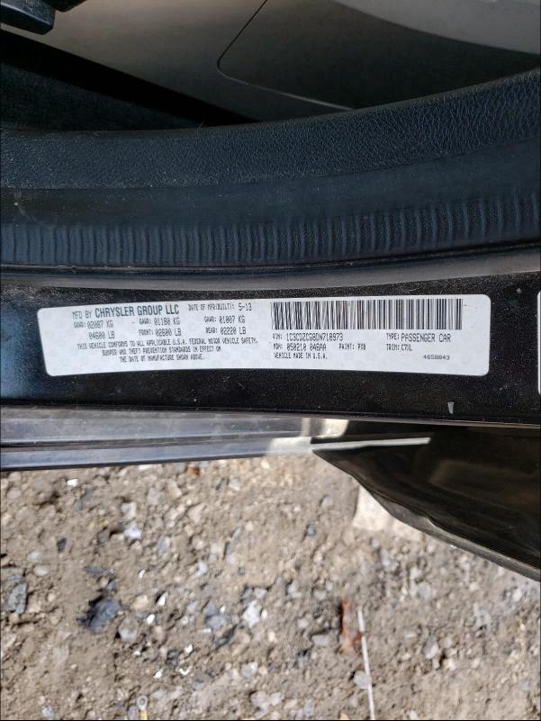 2013 DODGE AVENGER SX 1C3CDZCG8DN718973