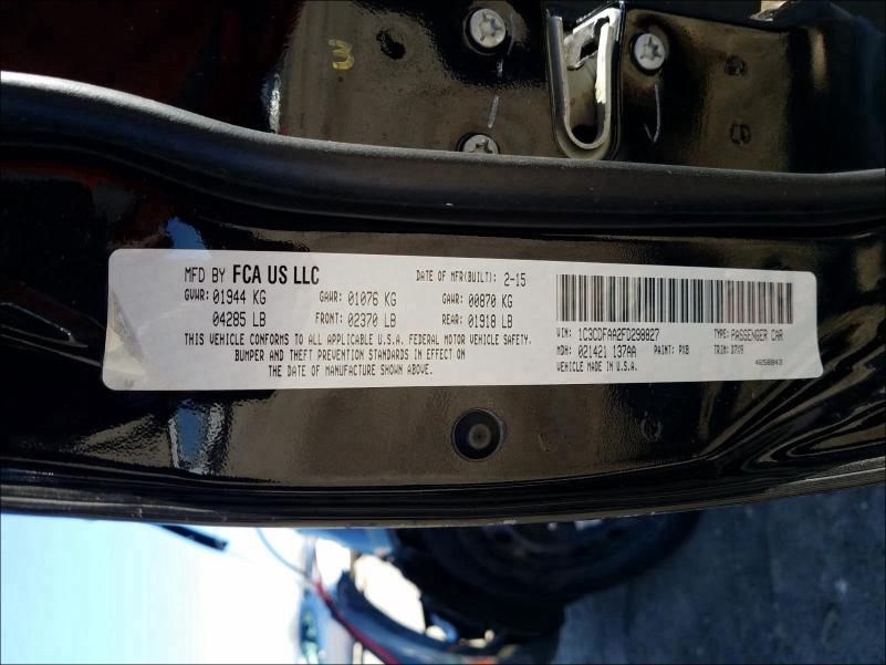 2015 DODGE DART SE 1C3CDFAA2FD298827