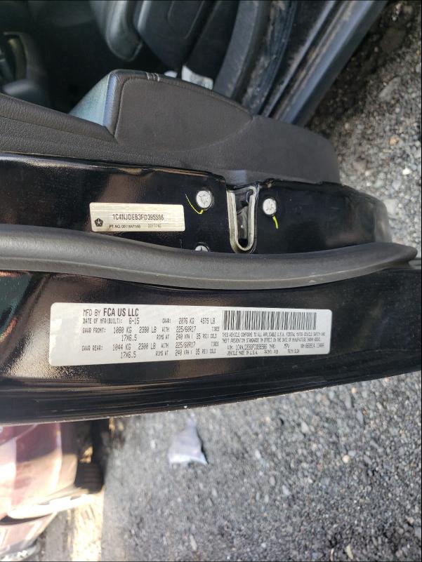 2015 JEEP COMPASS LA 1C4NJDEB3FD395586