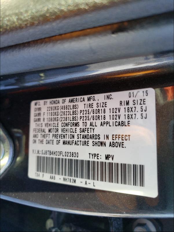2015 ACURA RDX 5J8TB4H33FL023830