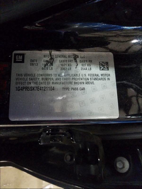 2014 BUICK VERANO CON 1G4PR5SK7E4121104