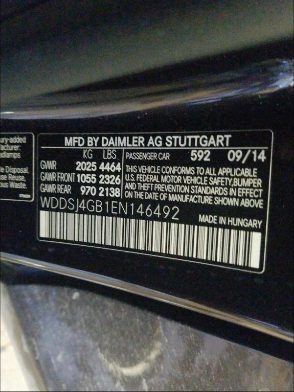 2014 MERCEDES-BENZ CLA 250 4M WDDSJ4GB1EN146492