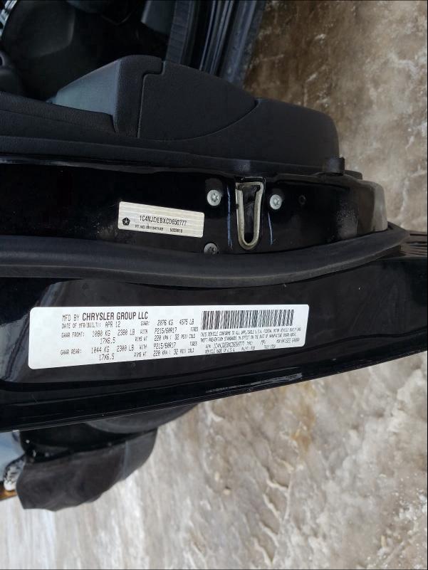 2012 JEEP COMPASS 1C4NJDEBXCD650777