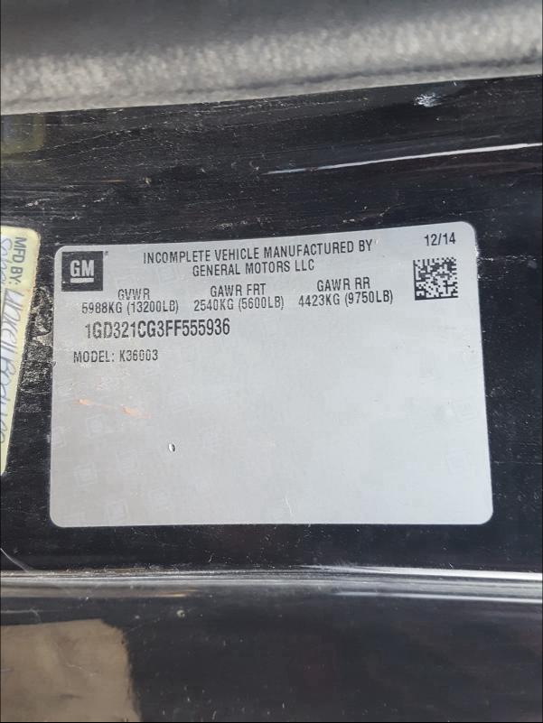 2015 GMC SIERRA K35 1GD321CG3FF555936