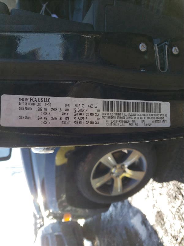 2016 JEEP PATRIOT LA 1C4NJPFA1GD683504