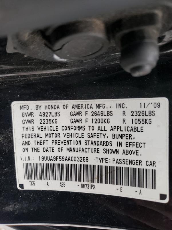 2010 ACURA TL 19UUA9F59AA003269