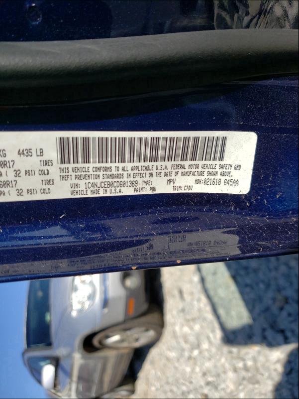2012 JEEP COMPASS LA 1C4NJCEB0CD601369