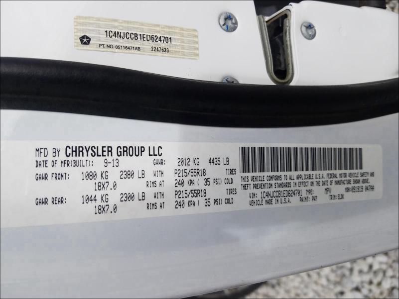 2014 JEEP COMPASS LI 1C4NJCCB1ED624701
