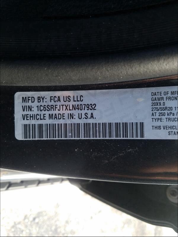 2020 RAM 1500 LARAM 1C6SRFJTXLN407932