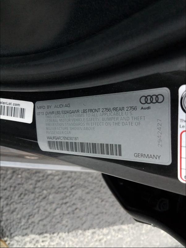 2014 AUDI A6 PREMIUM WAUFGAFC7EN030181