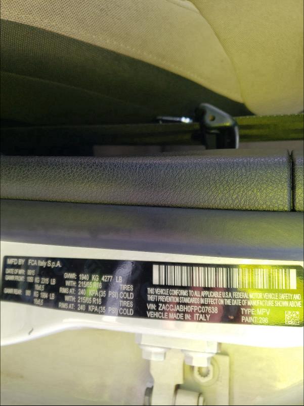 2015 JEEP RENEGADE L - ZACCJABH0FPC07638
