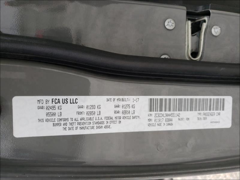 2017 DODGE CHARGER SR 2C3CDXL90HH551142