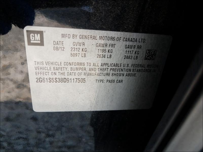 2013 CADILLAC XTS PREMIU 2G61S5S38D9117505