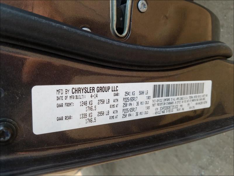 2014 DODGE JOURNEY SX 3C4PDDBG9ET251632