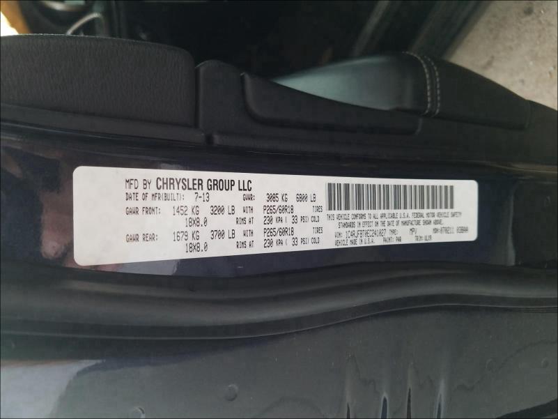 2014 JEEP GRAND CHER 1C4RJFBT0EC241027