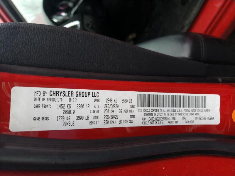 2013 DODGE DURANGO SX 1C4RDJAG2DC698144