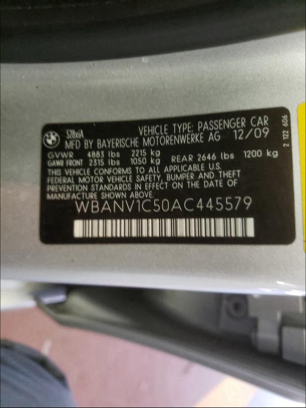 2010 BMW 528 XI WBANV1C50AC445579