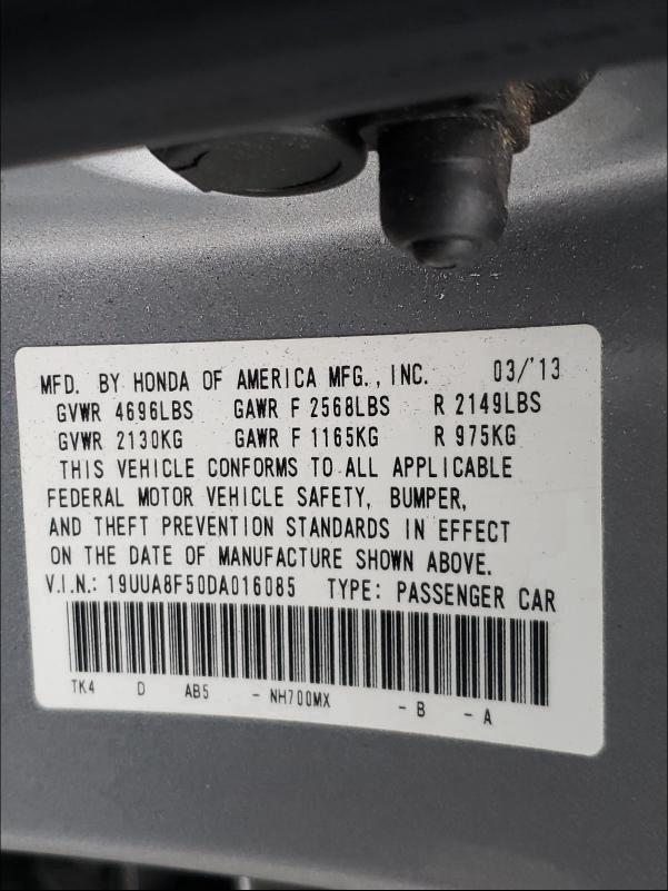 2013 ACURA TL TECH 19UUA8F50DA016085