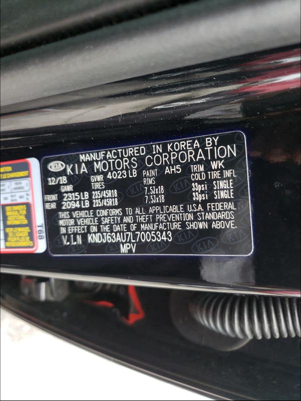 2020 KIA SOUL GT LI KNDJ63AU7L7005343
