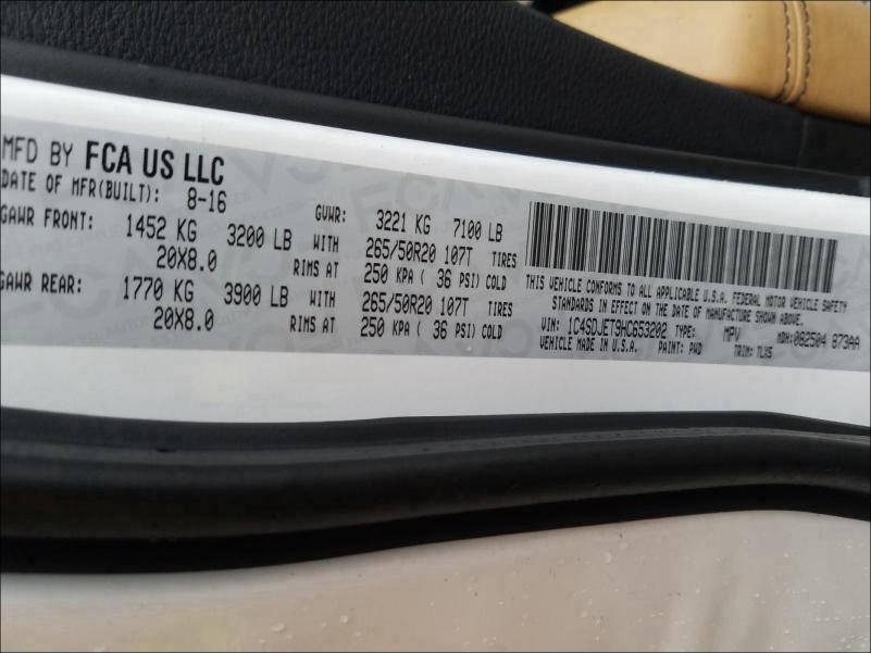 2017 DODGE DURANGO CI 1C4SDJET9HC653202