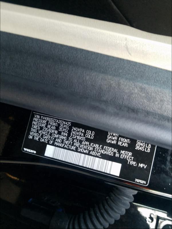 2010 VOLVO XC60 T6 YV4992DZ7A2034425