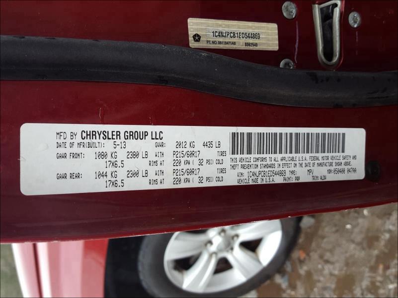 2014 JEEP PATRIOT LI 1C4NJPCB1ED544869