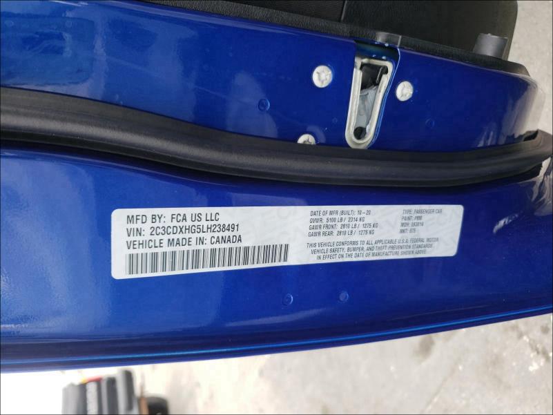 2020 DODGE CHARGER GT 2C3CDXHG5LH238491