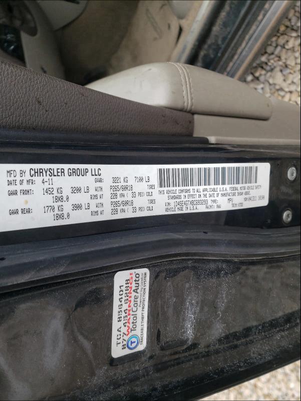 2011 DODGE DURANGO CR 1D4SE4GTXBC693293