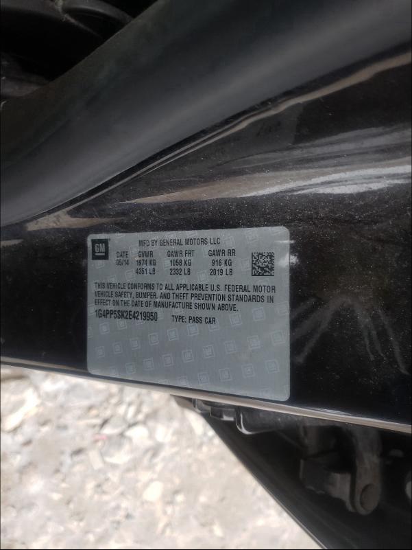 2014 BUICK VERANO 1G4PP5SK2E4219950