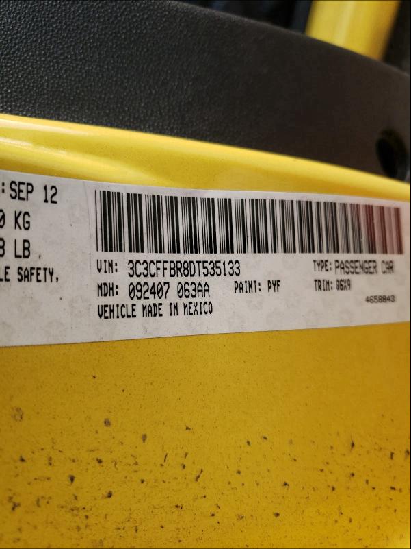 2013 FIAT 500 SPORT 3C3CFFBR8DT535133