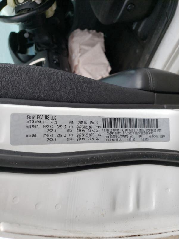 2019 DODGE DURANGO GT 1C4RDHDG9KC779594