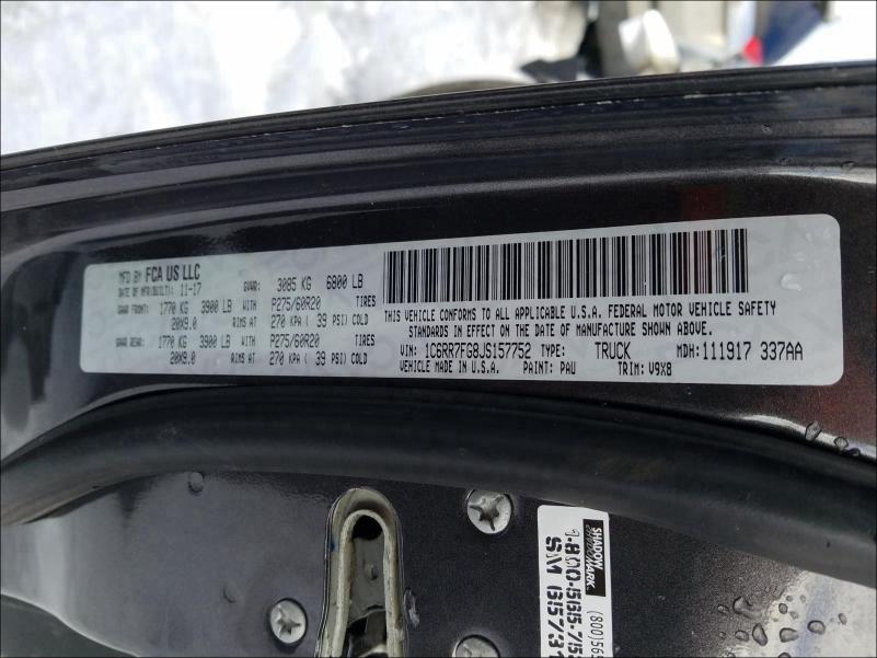 2018 RAM 1500 ST 1C6RR7FG8JS157752