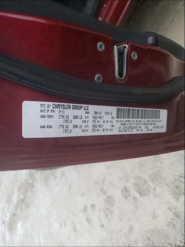 2011 DODGE RAM 1500 1D7RV1GP7BS627079