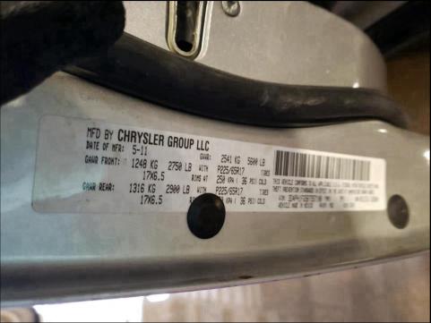2011 DODGE JOURNEY MA 3D4PH1FG5BT557108