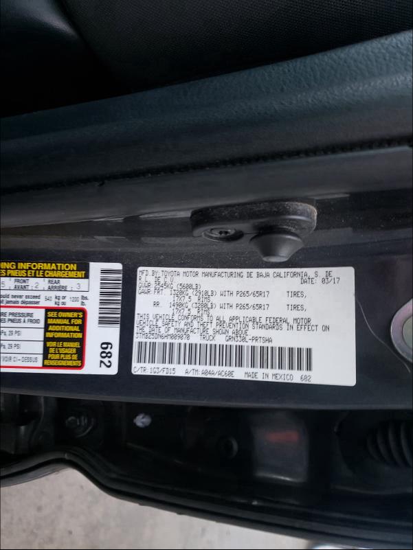 2017 TOYOTA TACOMA DOU - 3TMBZ5DN6HM009070