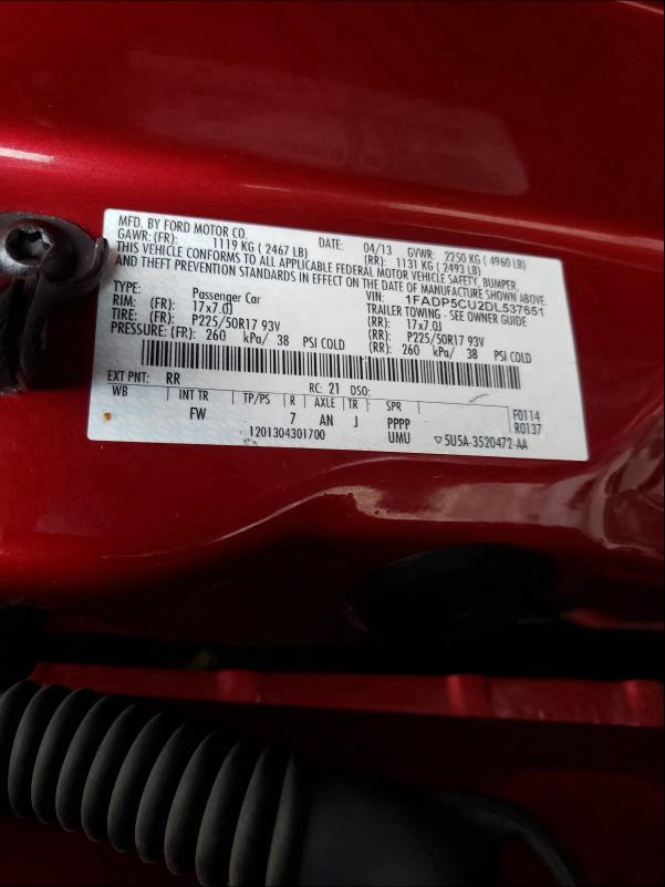 2013 FORD C-MAX PREM - 1FADP5CU2DL537651