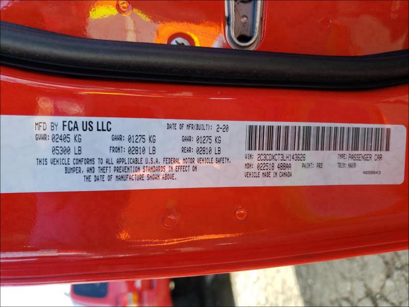 2020 DODGE CHARGER R/ - 2C3CDXCT3LH143626