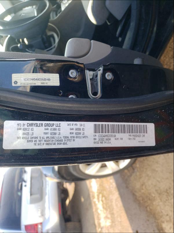 2012 DODGE CALIBER SX 1C3CDWDA9CD535160