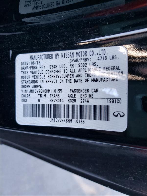 2017 INFINITI Q60 BASE JN1CV7EK6HM110155