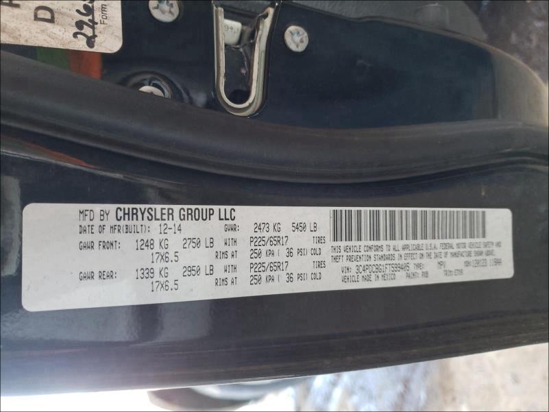 2015 DODGE JOURNEY 3C4PDCBG1FT599405